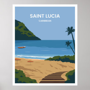 Poster Paysage de Sainte-Lucie