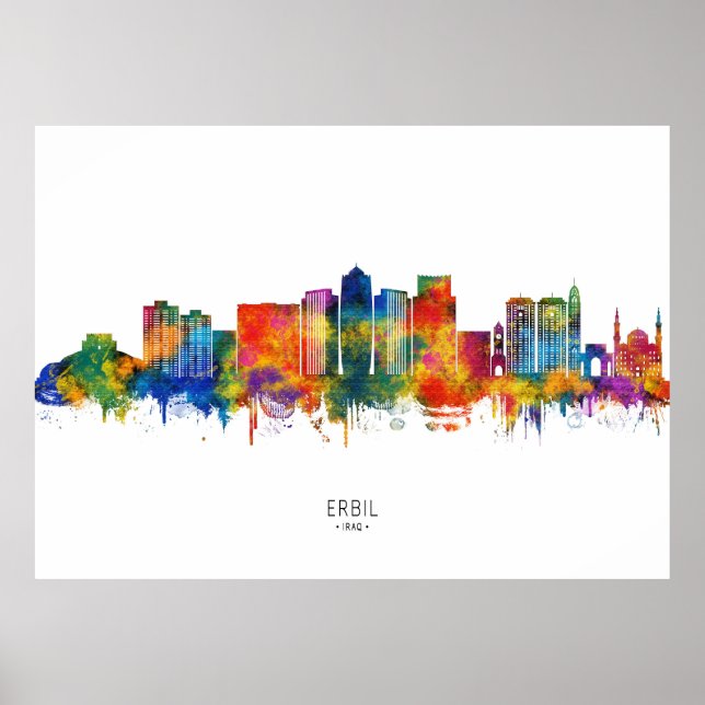 Poster Paysage d'Erbil Irak (Devant)
