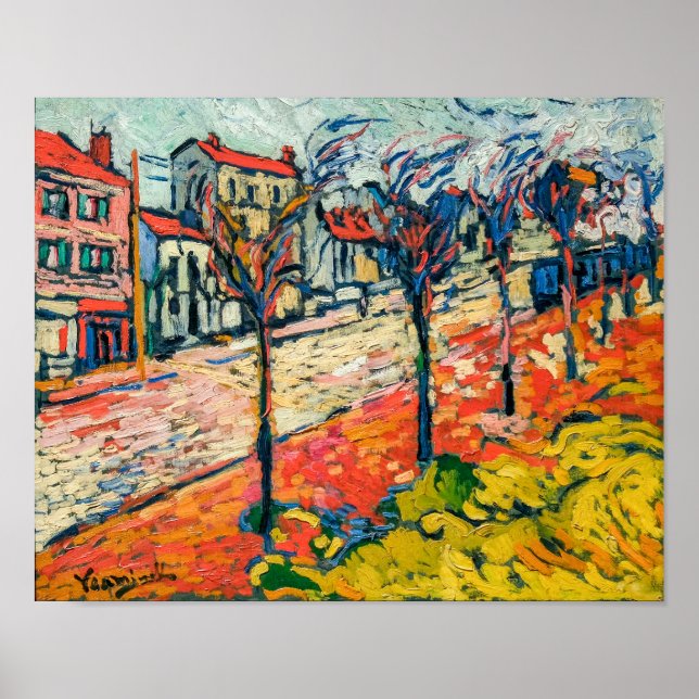 Poster Paysage des banlieues | Maurice de Vlaminck | (Devant)