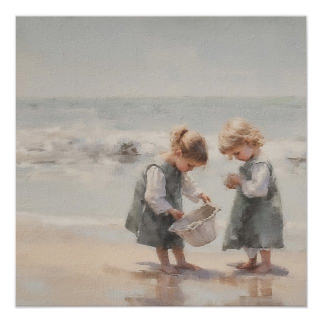 Poster Paysage des Soeurs de la Plage Côtière (Devant)