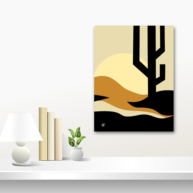Poster Paysage désertique Abstrait (Desert Landscape Abstract)