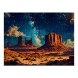 Poster Paysage désertique avec Formation de grès