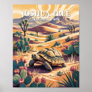 Poster Paysage désertique rétro personnalisé de l'arbre d