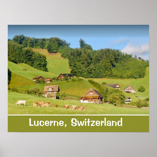 Poster Paysage d'été en Suisse (Devant)