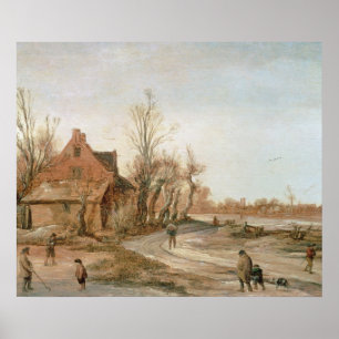 Poster Paysage d'hiver, 1623
