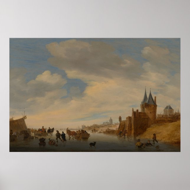 Poster Paysage d'hiver à Arnhem | 1653 (Devant)