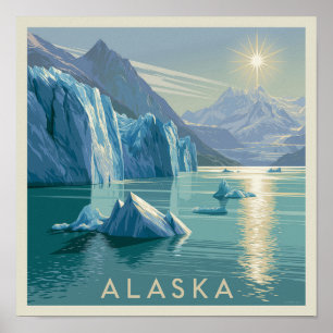 Poster Paysage du glacier de l'Alaska