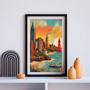 Poster Paysage du Golden Harbor