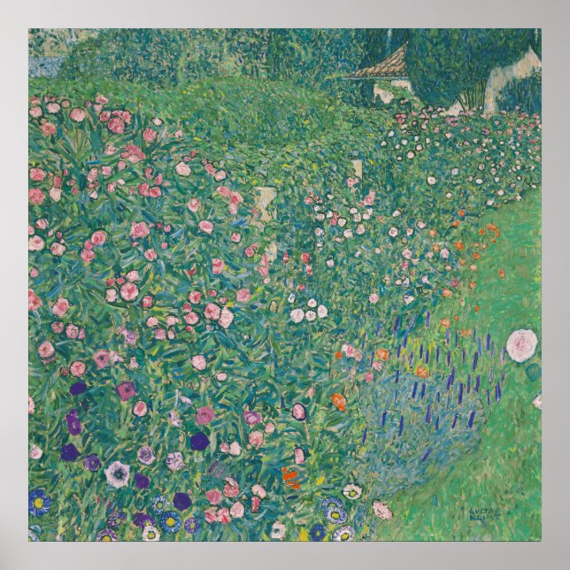 Poster Paysage du jardin italien — Gustav Klimt (1913) (Devant)