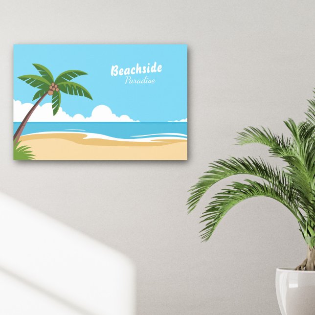 Poster Paysage du Paradis de la Plage (Beachside Paradise Landscape Poster)