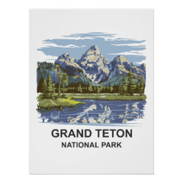 Poster Paysage du parc national de Grand Teton