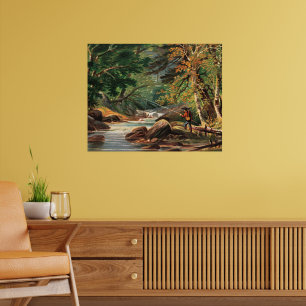 Poster Paysage du Vermont, Le Ruisseau à Truites,