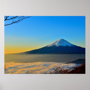 Poster Paysage du volcan Fuji