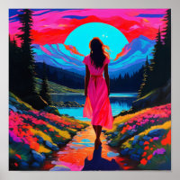 Paysage écossais psychédélique