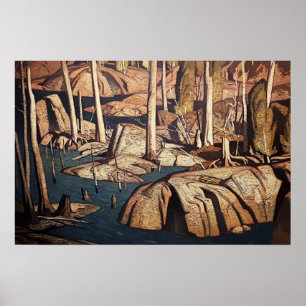 Poster Paysage en arrière-plan Peinture canadienne AJ Cas
