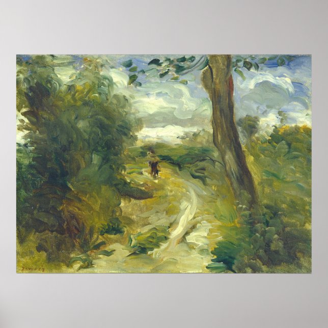 Poster Paysage entre tempêtes - Auguste Renoir Art (Devant)