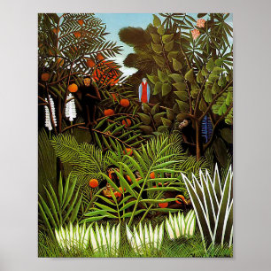 Poster Paysage exotique par Henri Rousseau