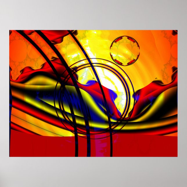 Poster Paysage fractal (Devant)