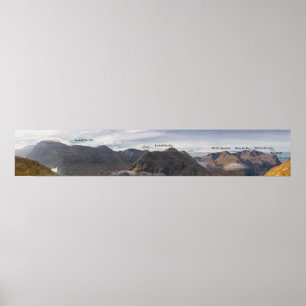 Poster Paysage Glencoe Mountain Panorama