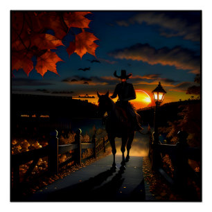 Poster Paysage Halloween Sept