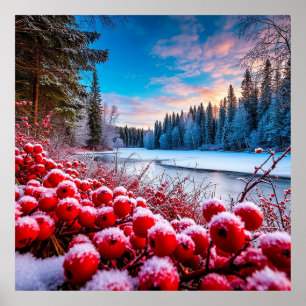 Poster Paysage hivernal magnifique