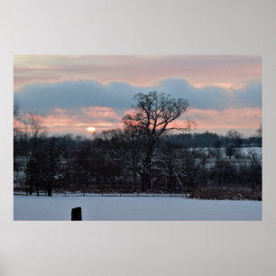 Poster Paysage hivernal pittoresque