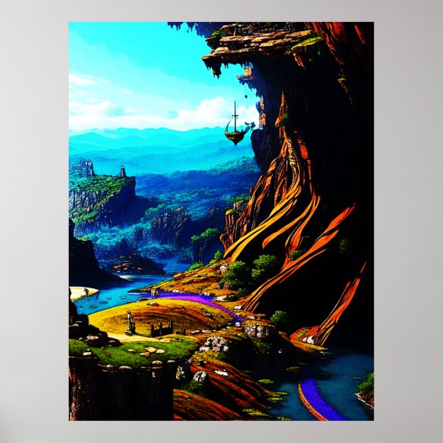 Poster Paysage Imaginaire fantastique 914 (Devant)