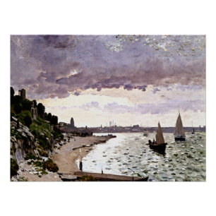 Poster Paysage impressionniste avec côte