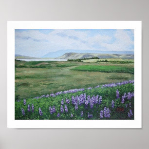 Poster Paysage islandais magnifique par Pola.B.Alex Art