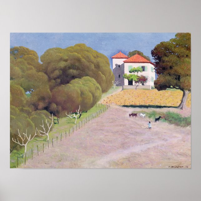 Poster Paysage, La Maison au toit rouge, 1924 (Devant)