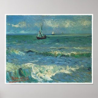 Poster Paysage marin à Saintes-Maries-de-la-Mer, Van Gogh