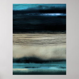 Poster Paysage marin Abstrait moderne Art côtier contempo