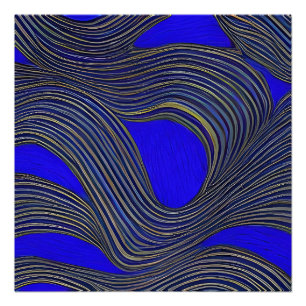Poster Paysage marin abstrait Vagues fracturées 18