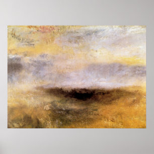 Poster Paysage marin avec la tempête par Joseph Mallord