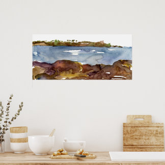 Poster Paysage marin de la baie de l'océan Pacifique Côte