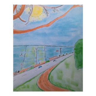 Poster Paysage marin de la falaise d'Essex