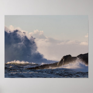 Poster Paysage marin de la vague brisée
