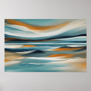 Poster Paysage maritime Abstrait Ocean Design 316
