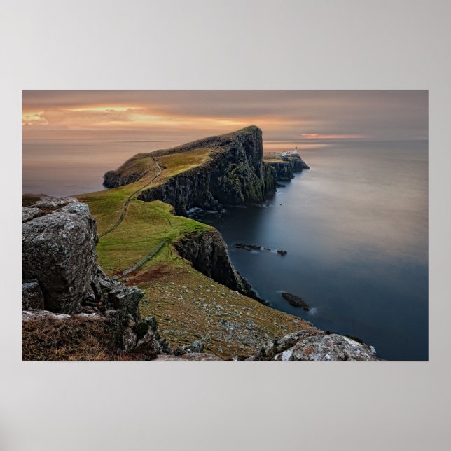 Poster Paysage maritime pittoresque d'Ecosse (Devant)