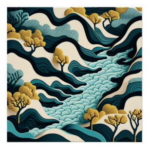 Poster Paysage moderne
