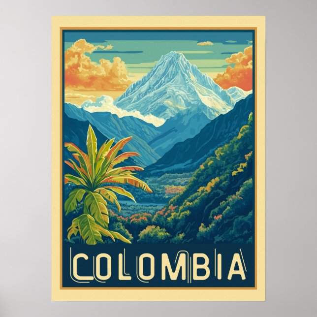 Poster Paysage montagnard colombien (Devant)