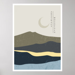 Poster Paysage montagneux Abstrait