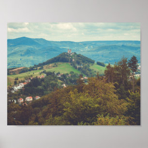Poster Paysage montagneux romantique
