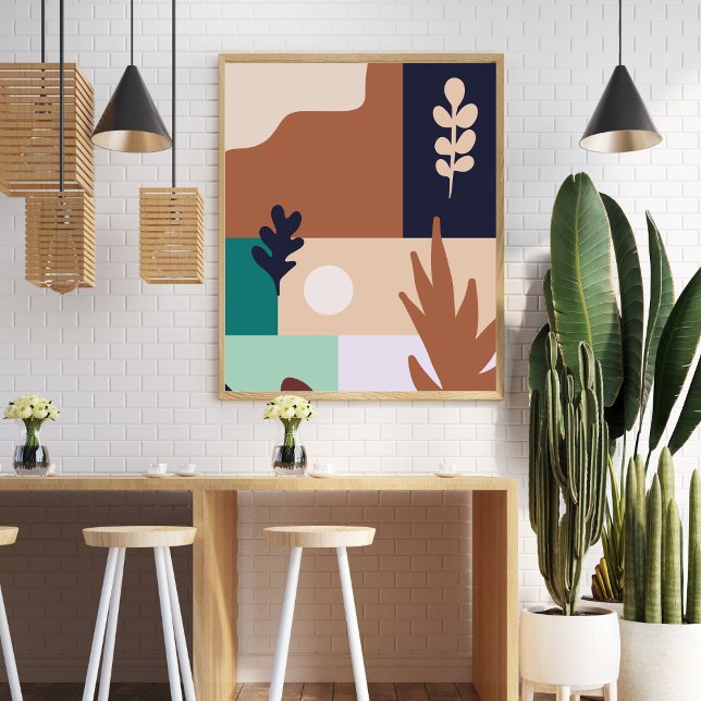 Poster Paysage naturel Abstrait du Boho (Créateur téléchargé)