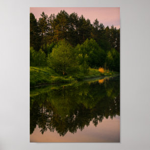 Poster Paysage naturel Canal de la rivière Biélorussie