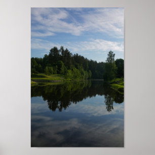 Poster Paysage naturel Canal de la rivière Biélorussie