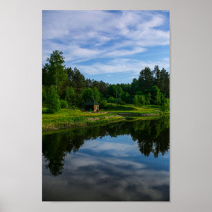 Poster Paysage naturel Canal de la rivière Biélorussie