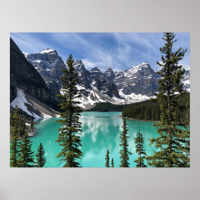 Poster Paysage naturel Lac Moraine, Alberta, Canada (Devant)