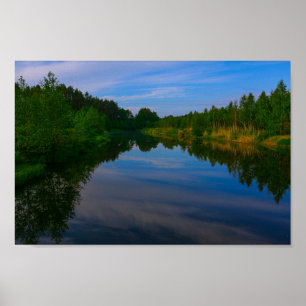 Poster Paysage naturel Paysage Lac Sky Belarus