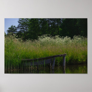 Poster Paysage naturel Paysage rural Lac Vieux quai
